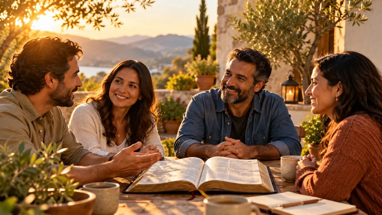 Miembros de una Comunidad 73 compartiendo la Palabra